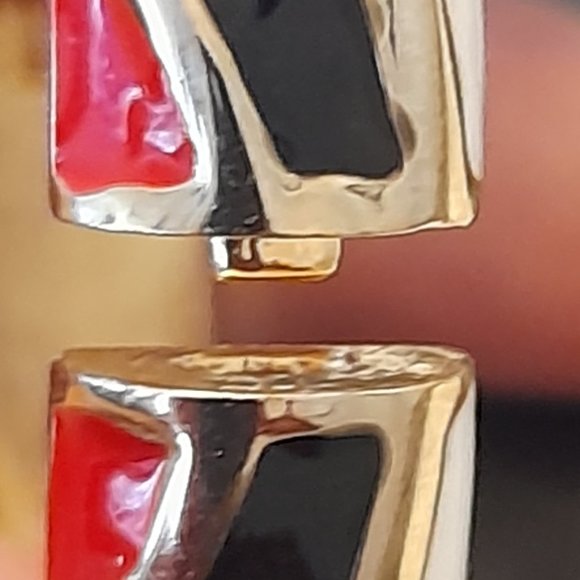 Pair of Enamel and Crystal Bangles - Picture 6 of 15